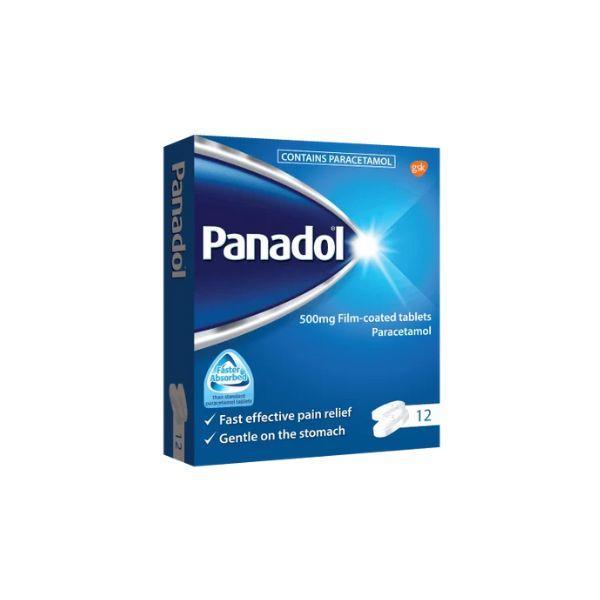 Panadol Pain Relief Tablets Paracetamol 500mg 12s