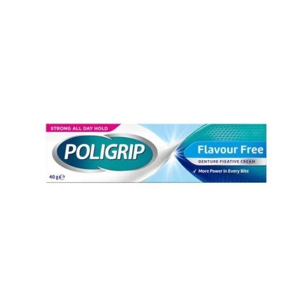 Poligrip Flavour Free Denture Fixative 40g