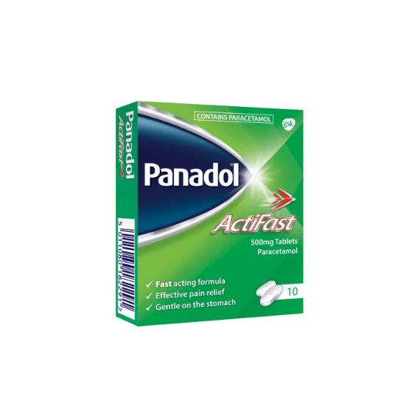 Panadol Actifast Pain Relief Tablets Paracetamol 500mg 20s