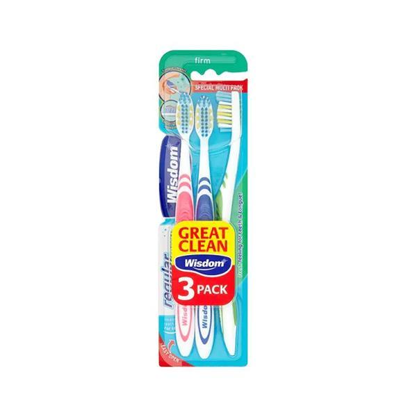 Wisdom Triple Pack Firm Toothbrushes
