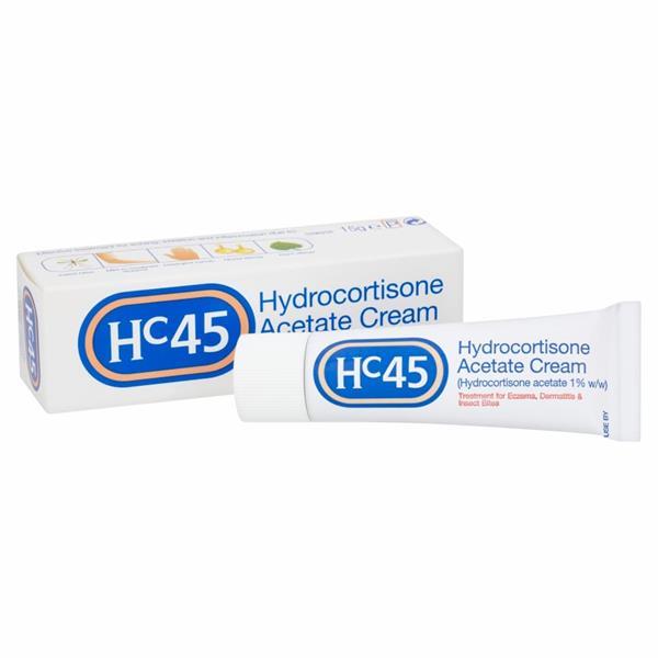 HC45 Hydrocortisone Acetate Cream 1% - 15g