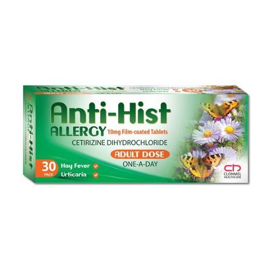 Anti-Hist Allergy Cetirizine 10mg Tablets 30 Pack