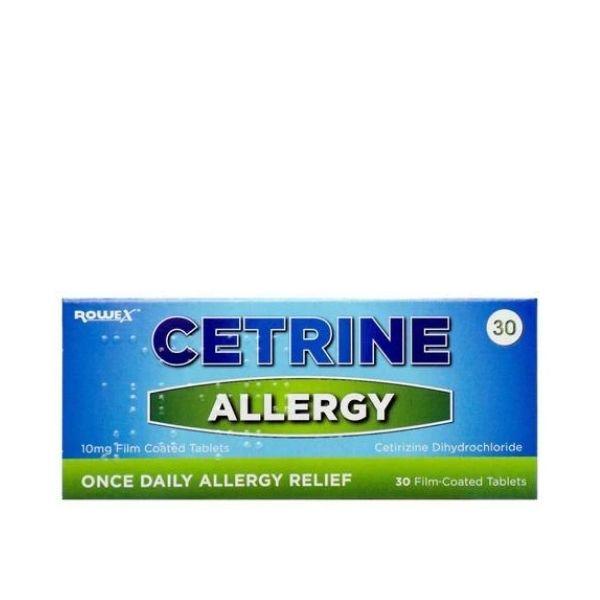 Cetrine Allergy 10mg 30 tabs