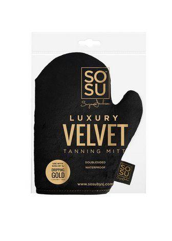 SoSu Dripping Gold Luxury Velvet Tanning Mitt