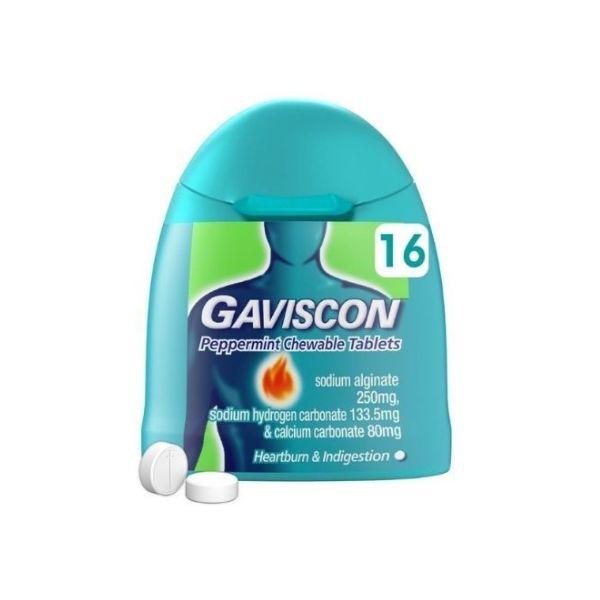 Gaviscon Chewable Tablets Peppermint 16