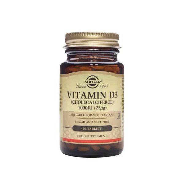 Solgar Vitamin D3 (Cholecalciferol) 1000iu (25ug) - 90 tabs