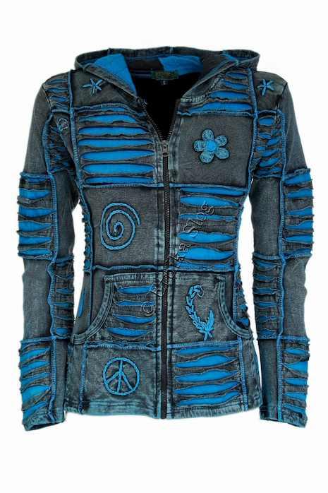 hippie zip up hoodie