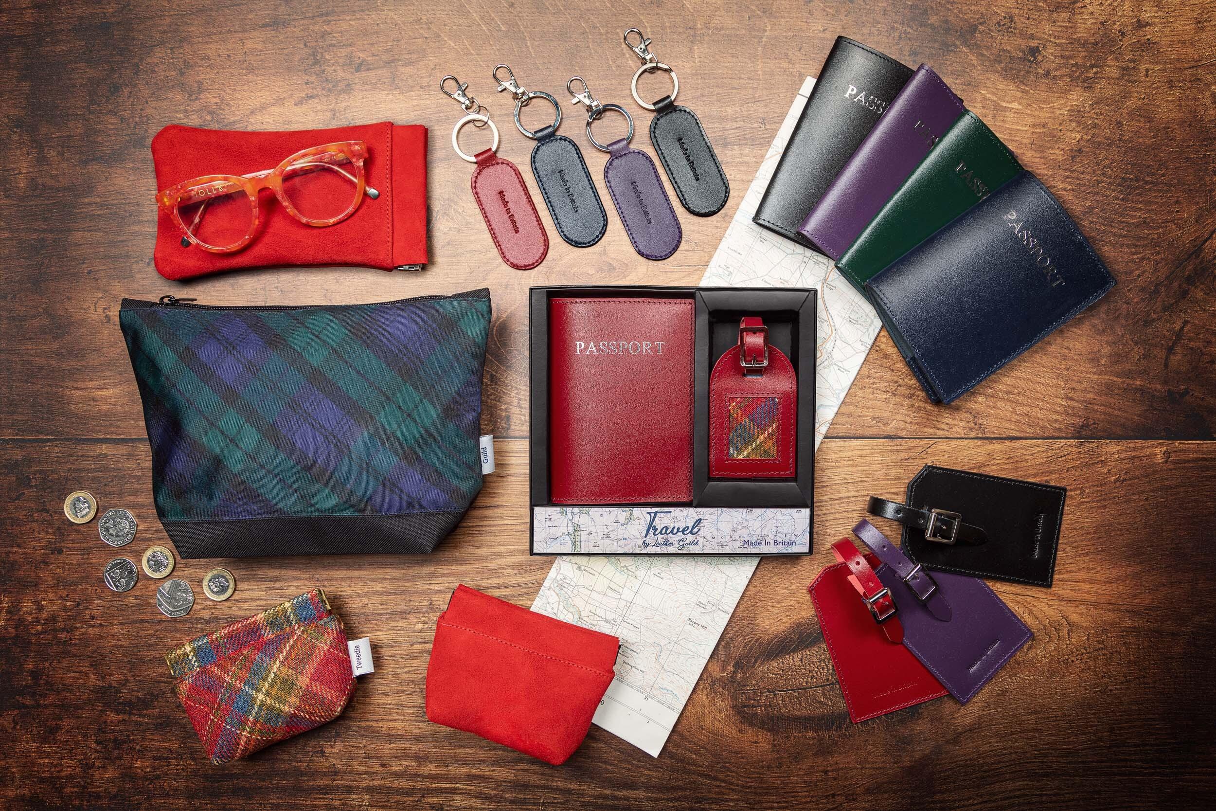 Scottish leather travel collection handmade in Scotland