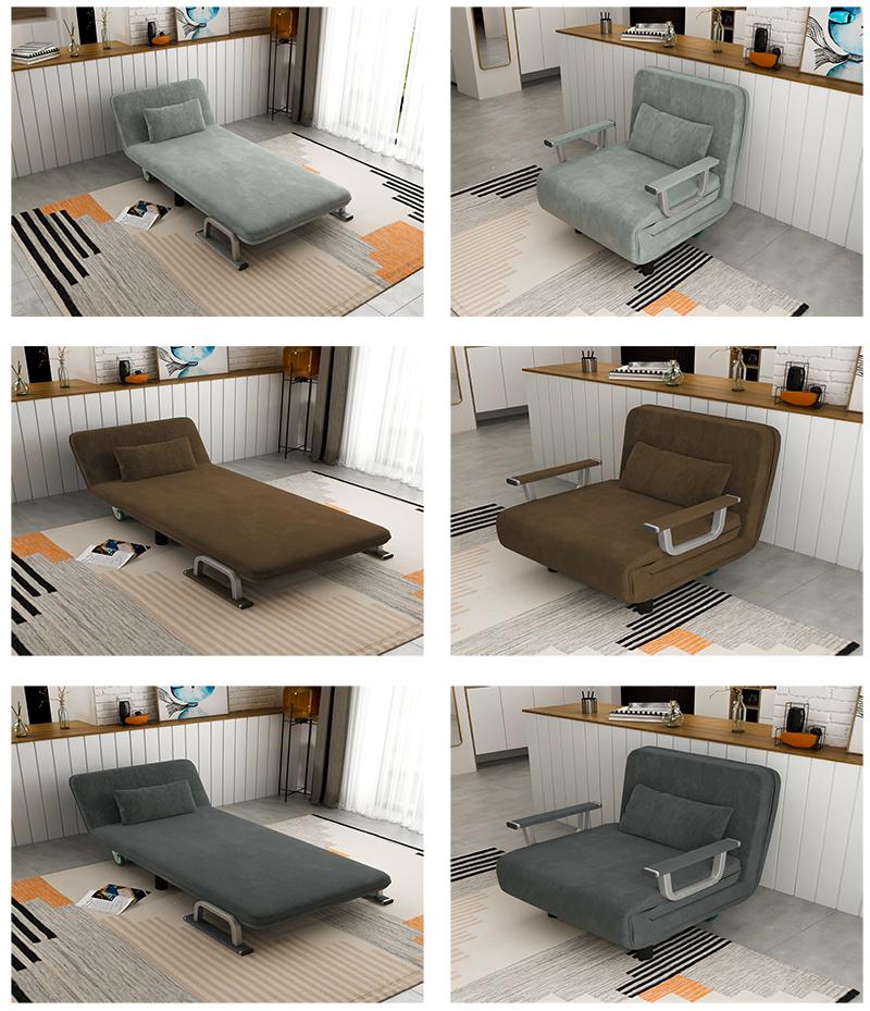 Single Sofa Bed Folding Recliner, Armchair Bed Pillow