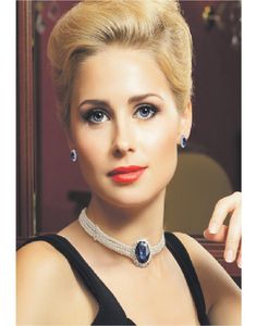 Royal Blue Faux Pearl Necklace and FREE earrings