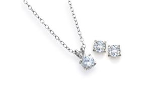 Silver Ice Pendant with free Earrings