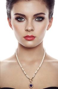 Interchangeable Pendant, Faux Pearl Necklace