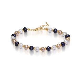 Tri Colour Pearl Bracelet