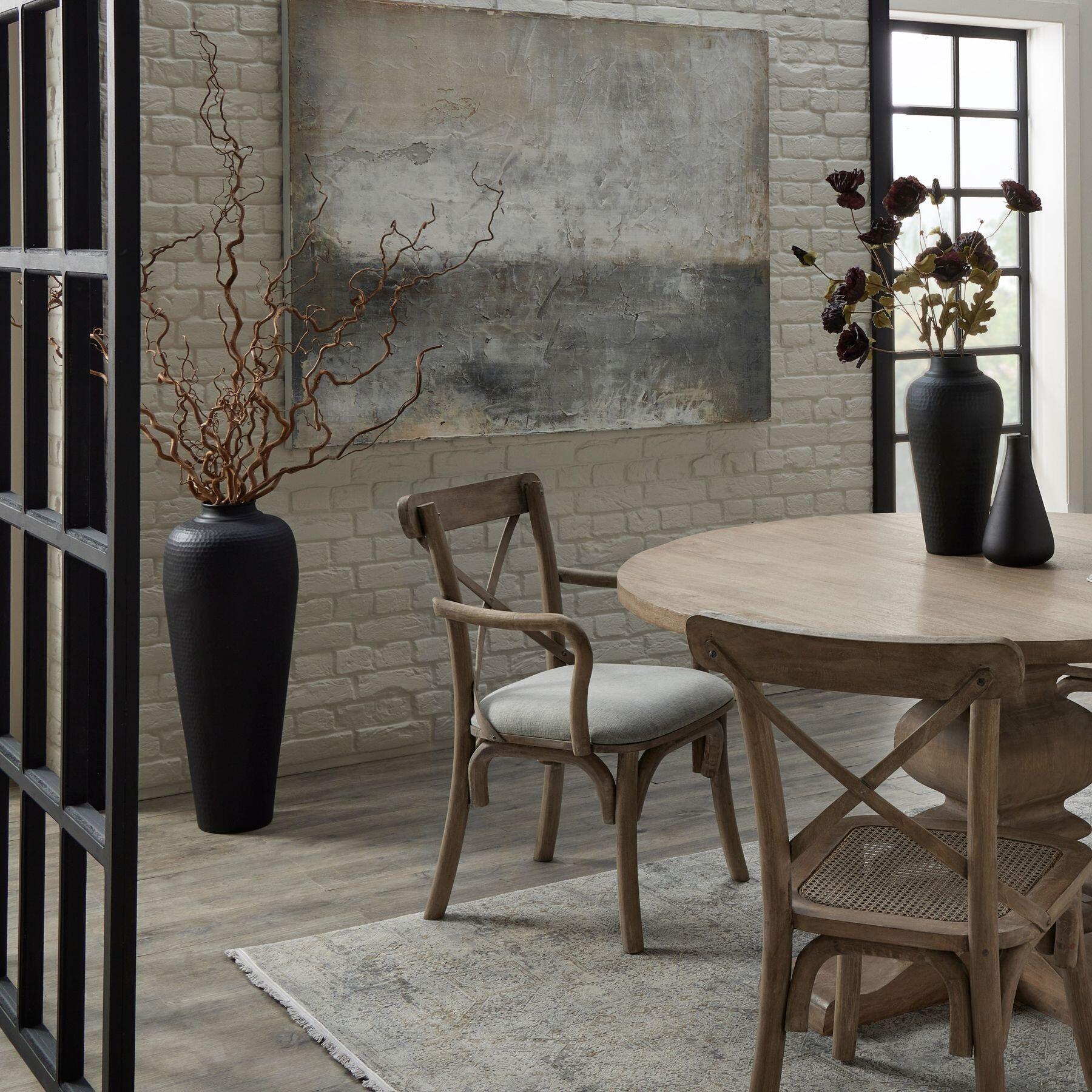 Matt Black Medium Hammered Vase - Contemporary Elegance