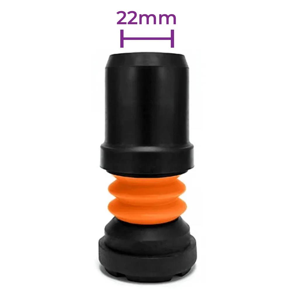 View Flexyfoot Shock Absorbing Walking Stick Ferrule Black 22mm information