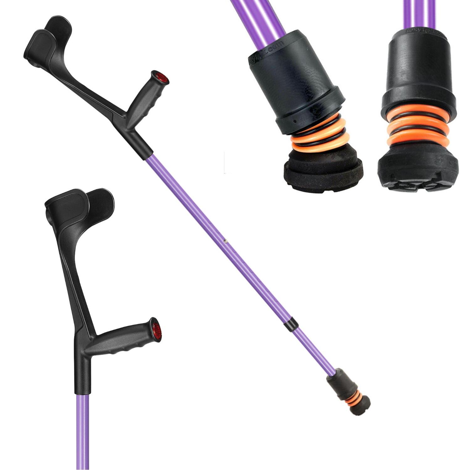 View Flexyfoot Soft Grip Shock Absorbing Open Cuff Crutch Lilac information