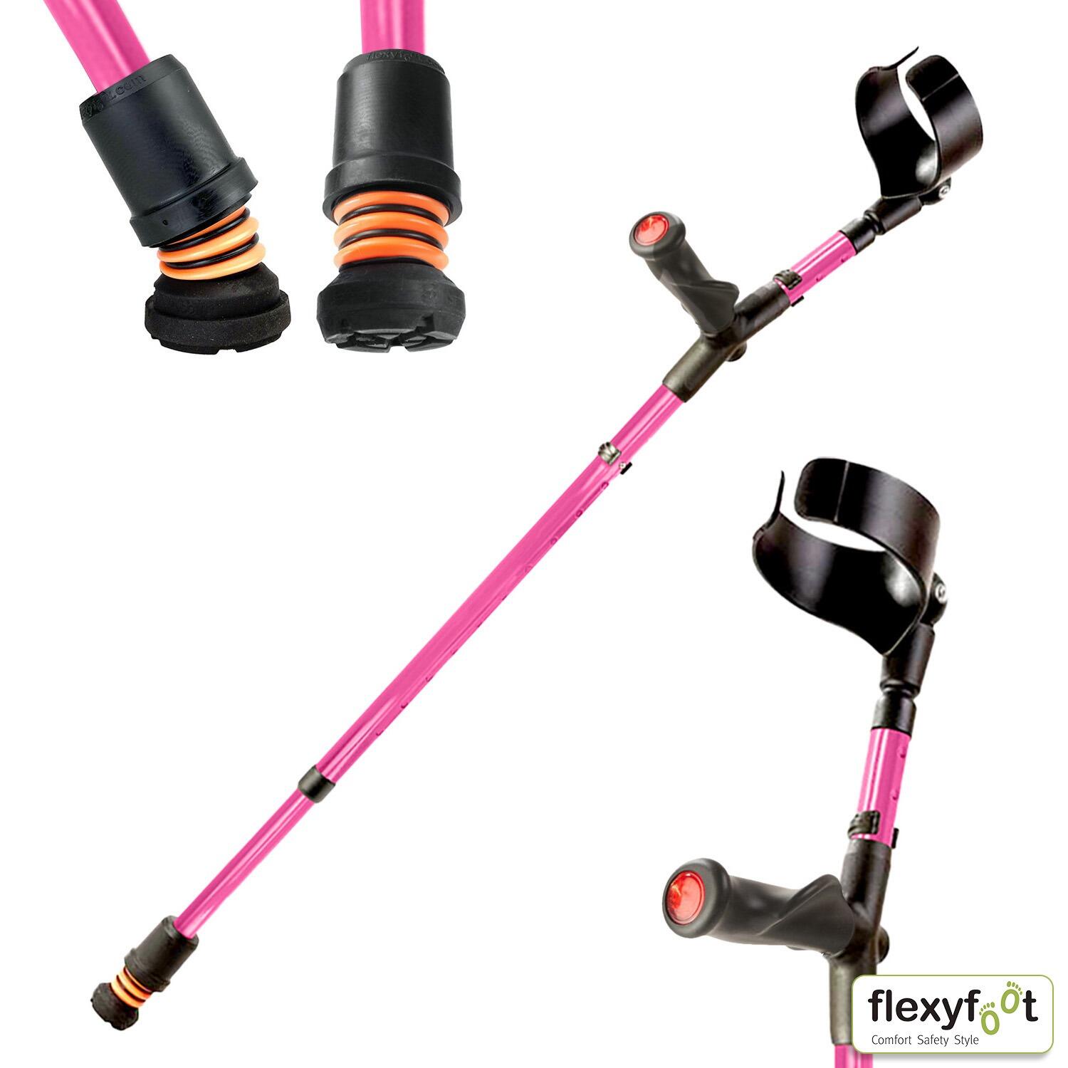 View Flexyfoot Comfort Grip Shock Absorbing Crutch Pink Right Hand information