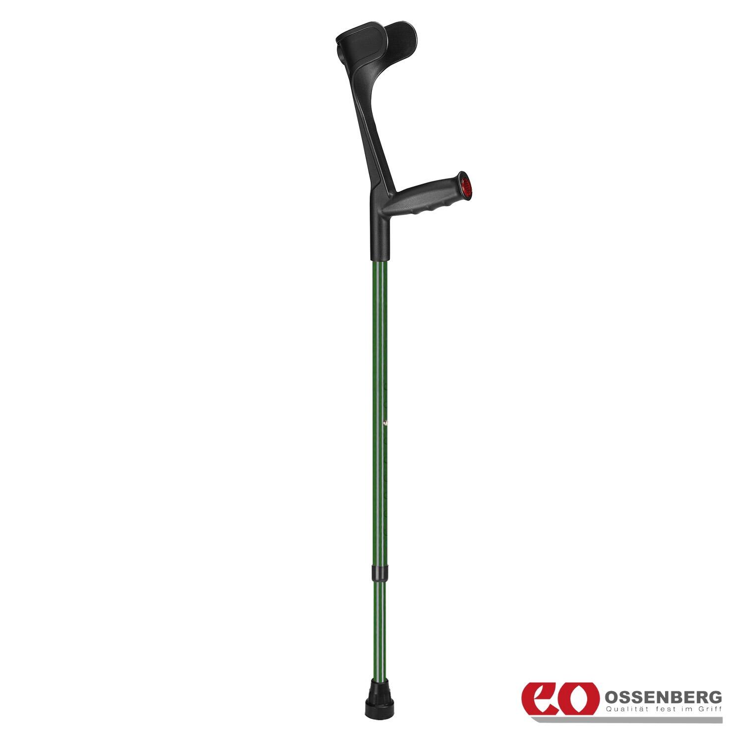 View Ossenberg Ergonomic Soft Grip Open Cuff Crutch Green information