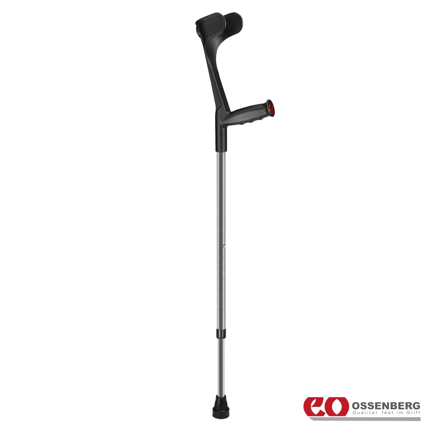 View Ossenberg Ergonomic Soft Grip Open Cuff Crutch Grey information