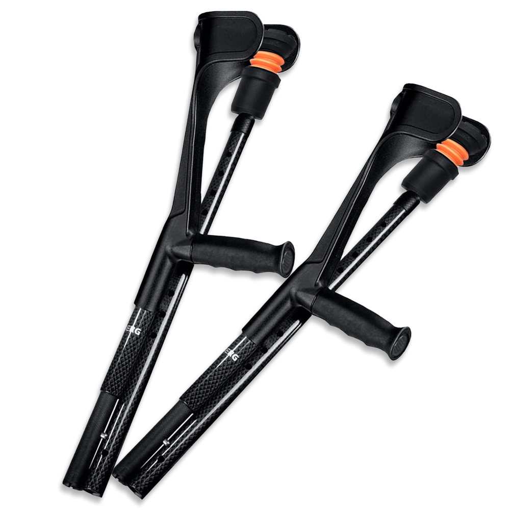 View Flexyfoot Soft Grip Shock Absorbing Carbon Fibre Folding Crutches Black information