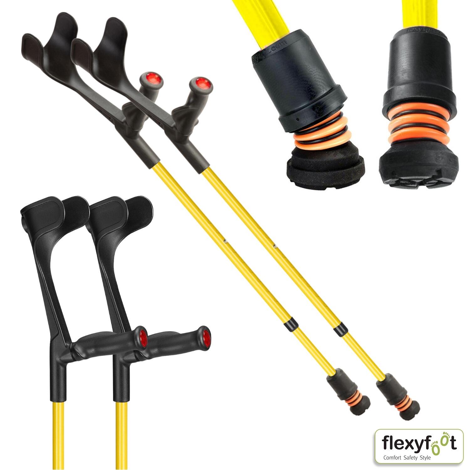 View Flexyfoot Comfort Grip Shock Absorbing Open Cuff Crutches Yellow Pair information