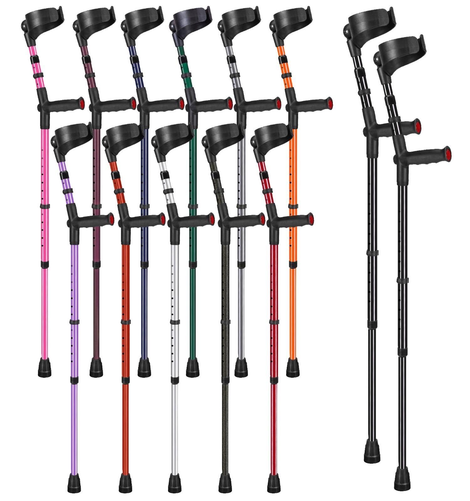 View Ossenberg Ergonomic Soft Grip Crutches Single Textured Black information