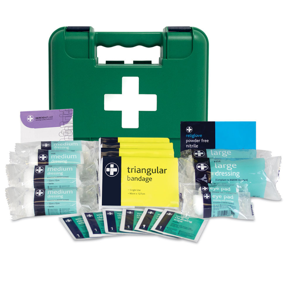 View HSE 10 Person Workplace First Aid Kit Titan Box information