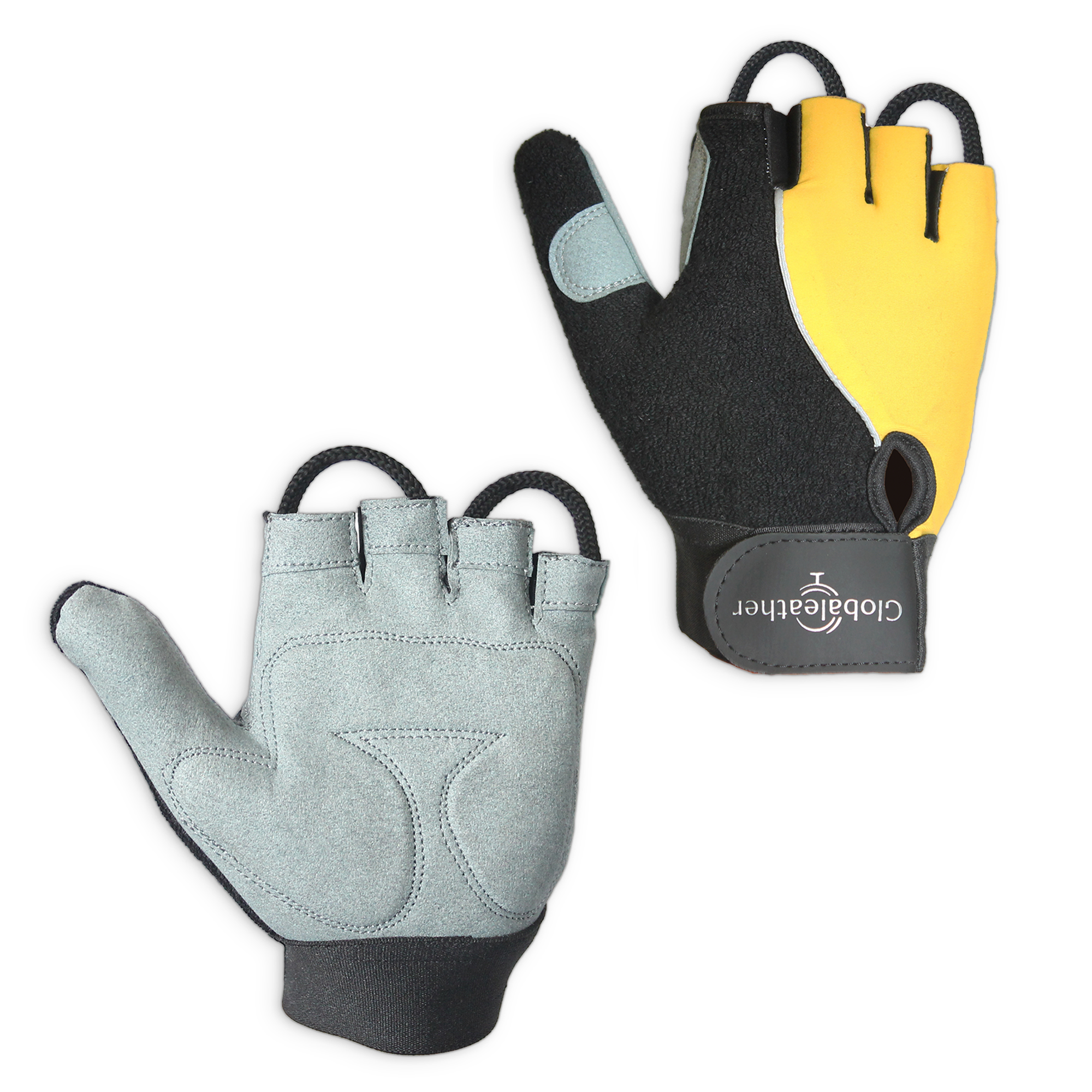 View Globaleather Gel Padded Wheelchair Gloves Yellow information