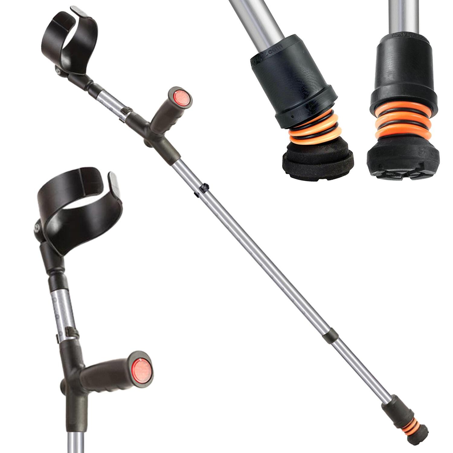 View Flexyfoot Soft Grip Shock Absorbing Crutch Silver information