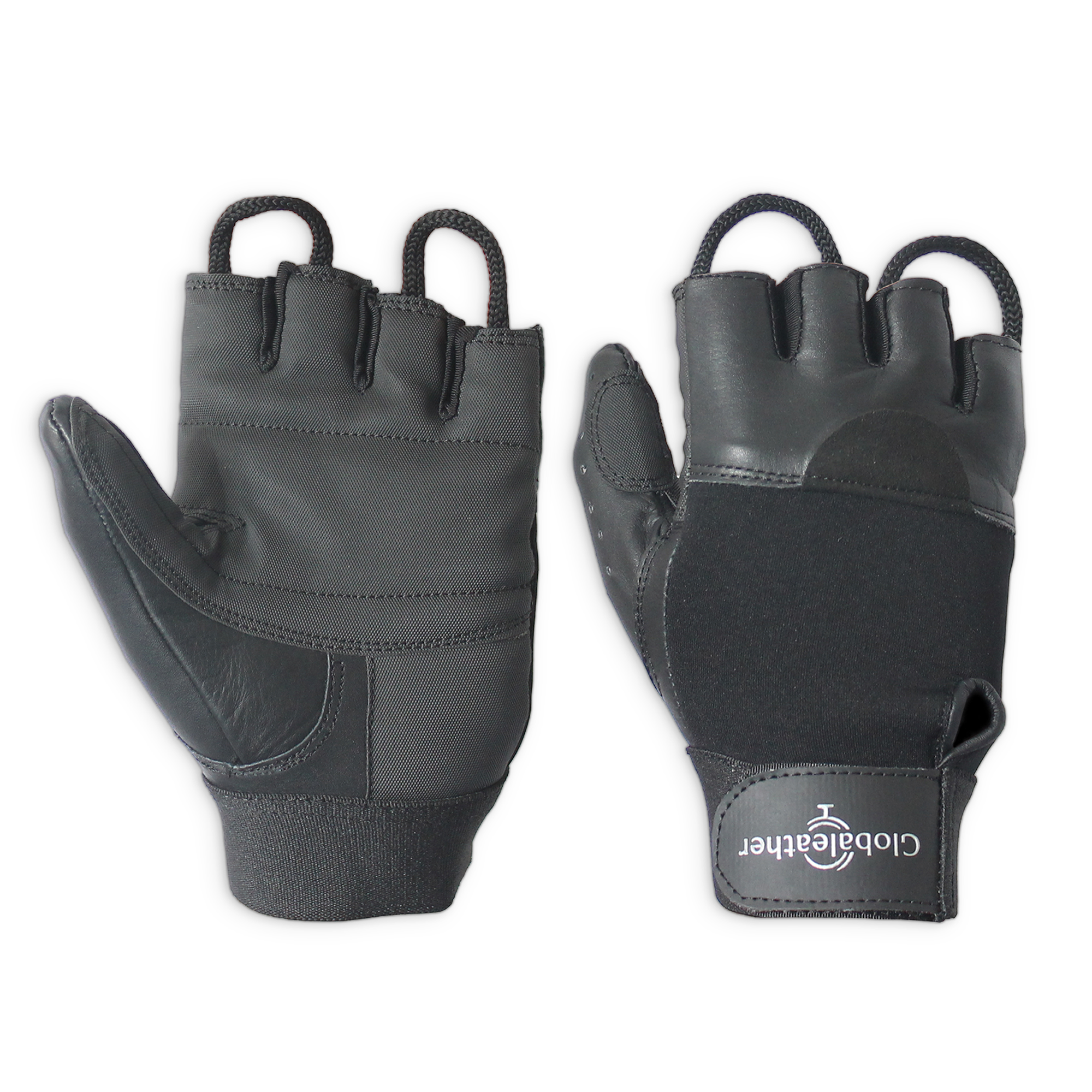 View Globaleather Suregrip Fingerless Wheelchair Gloves Black Medium information