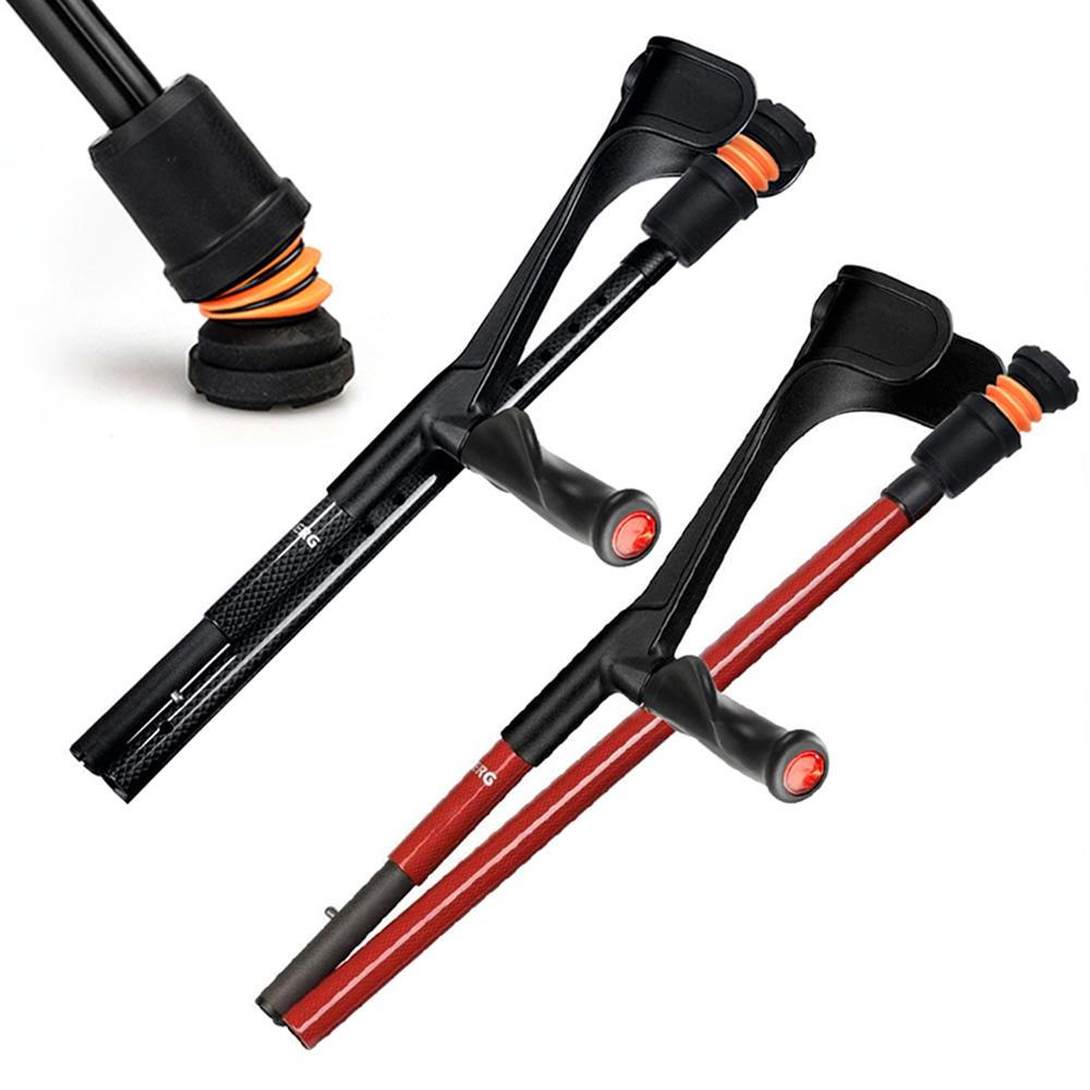 View Flexyfoot Comfort Grip Shock Absorbing Carbon Fibre Folding Crutches Pair Black information