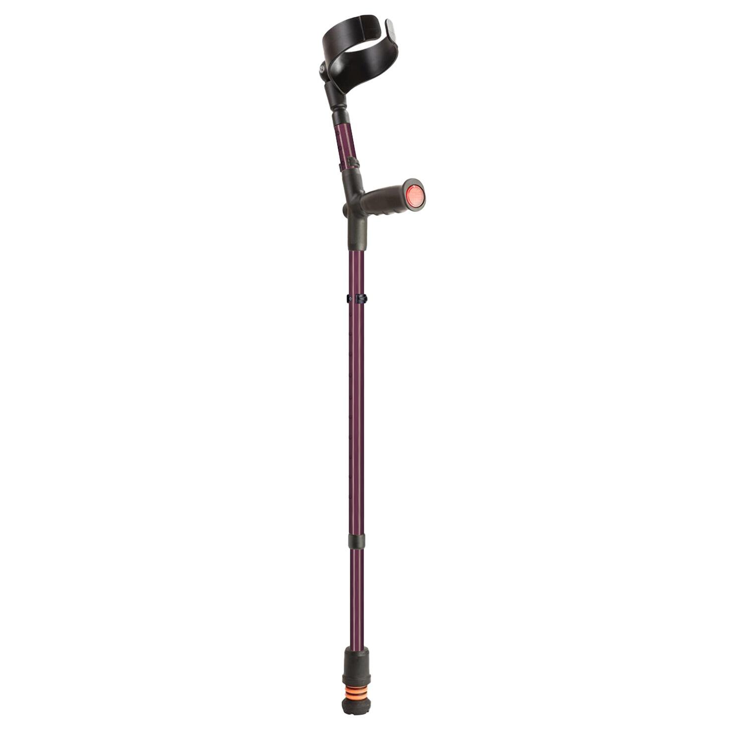 Flexyfoot Soft Grip Shock Absorbing Crutch - Blackberry - Full Crutch
