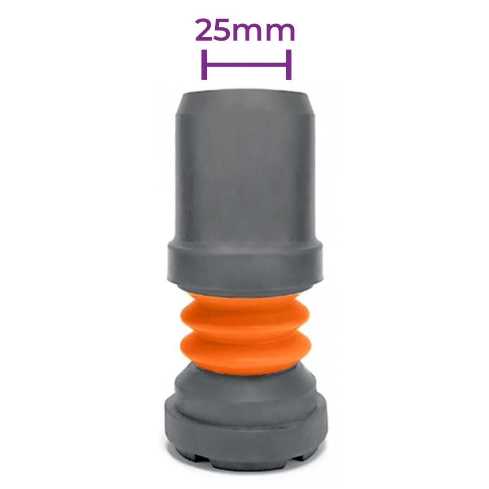 View Flexyfoot Shock Absorbing Walking Stick Ferrule Grey 25mm information