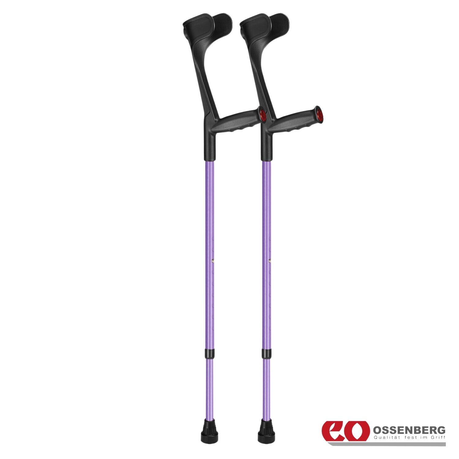 View Ossenberg Ergonomic Soft Grip Open Cuff Crutches Lilac information