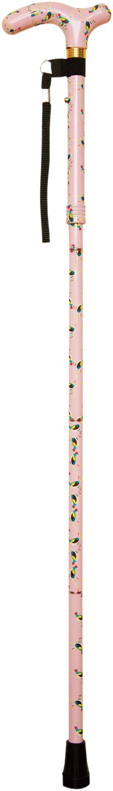 View Deluxe Patterned Folding Walking Stick Floral information