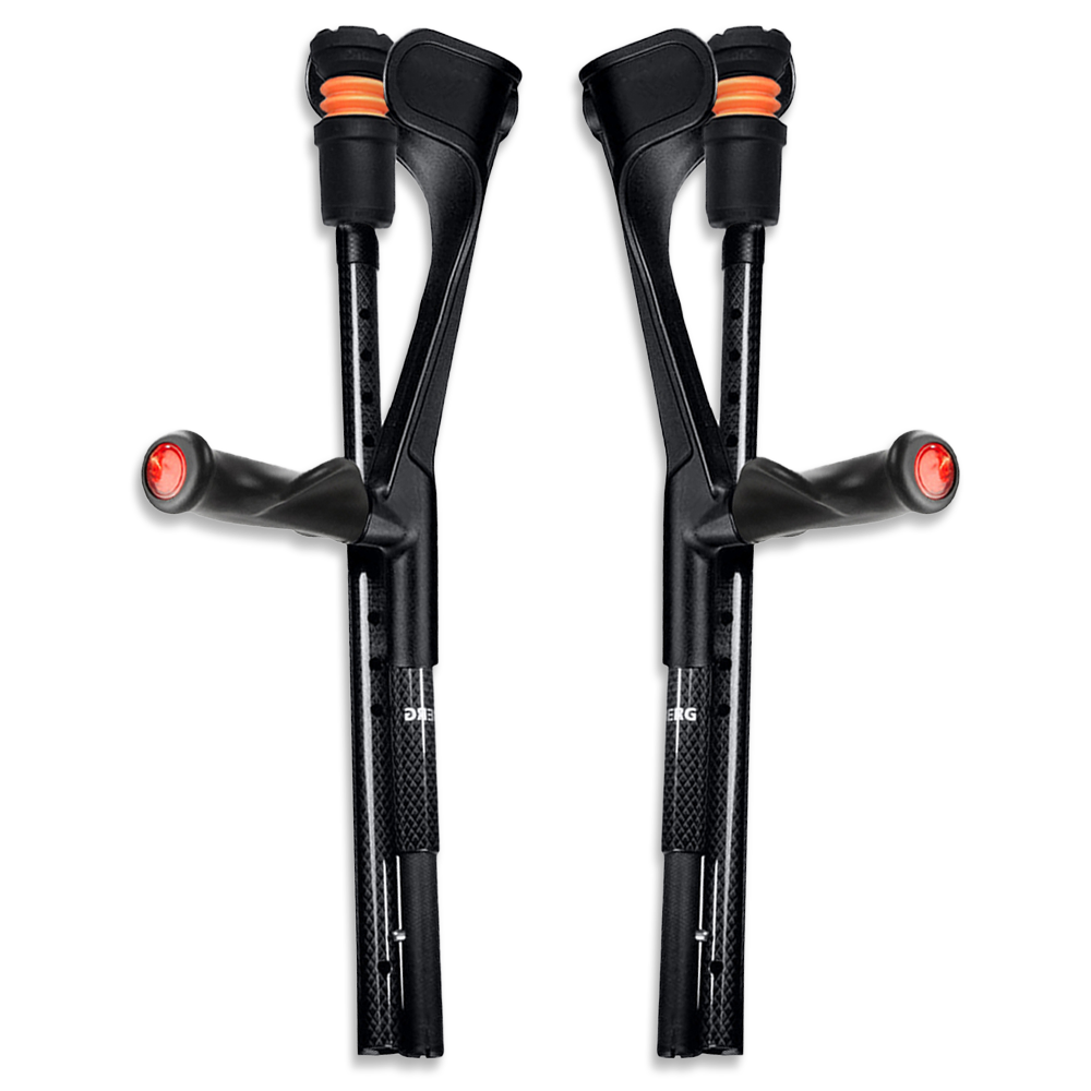 View Flexyfoot Comfort Grip Shock Absorbing Carbon Fibre Folding Crutches Black information