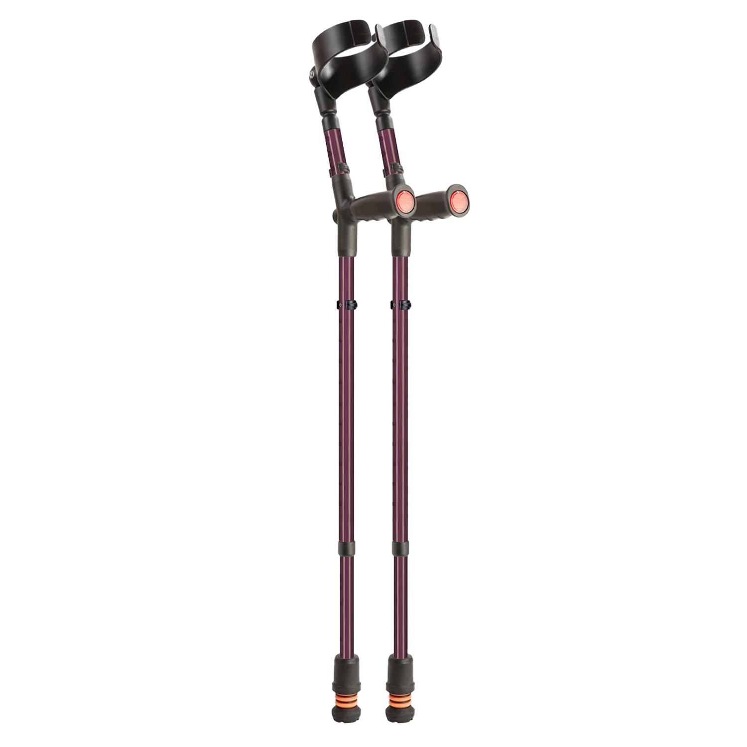 Flexyfoot Soft Grip Shock Absorbing Crutches - Blackberry - Pair
