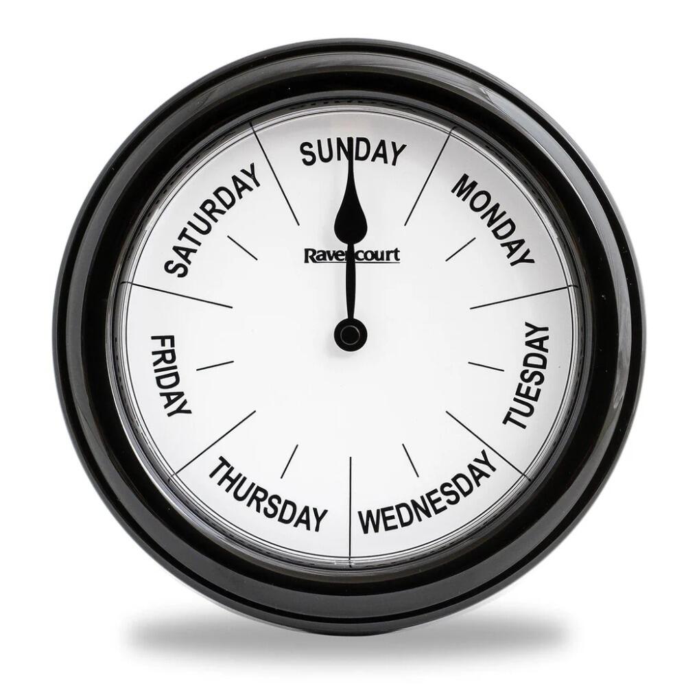 View Day of the Week Clock information