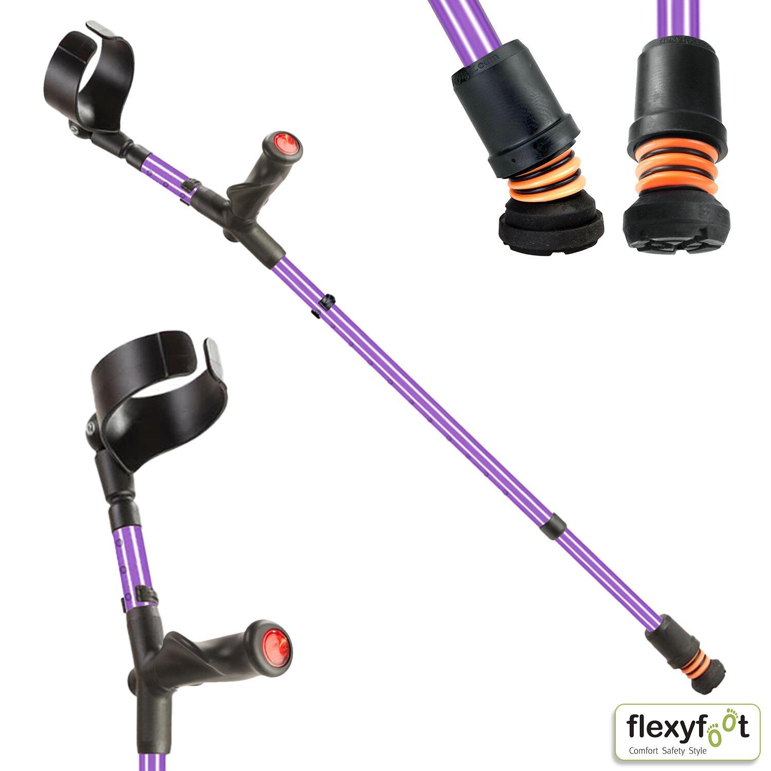 View Flexyfoot Comfort Grip Shock Absorbing Crutch Lilac Left Hand information