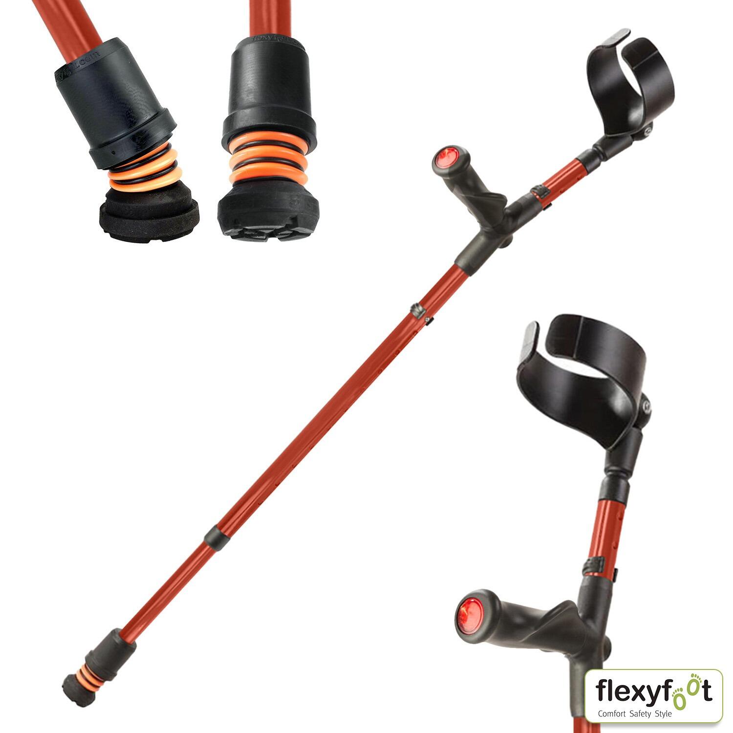 View Flexyfoot Comfort Grip Shock Absorbing Crutch Red Right Hand information