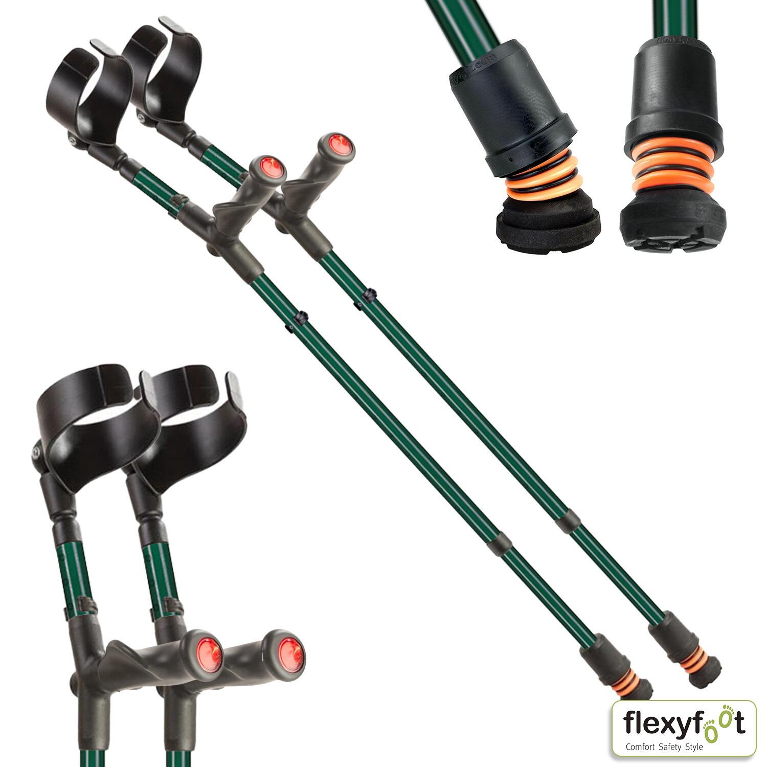 View Flexyfoot Comfort Grip Shock Absorbing Crutches British Racing Green Pair information