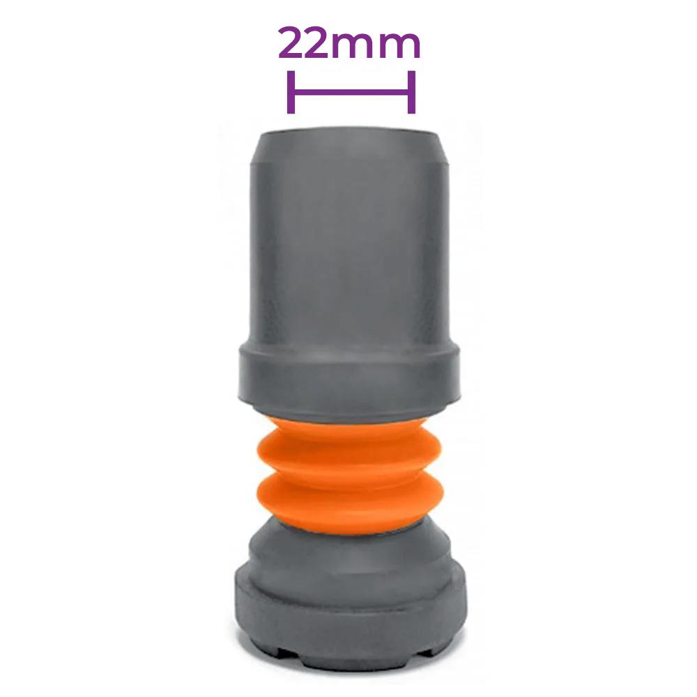 View Flexyfoot Shock Absorbing Walking Stick Ferrule Grey 22mm information