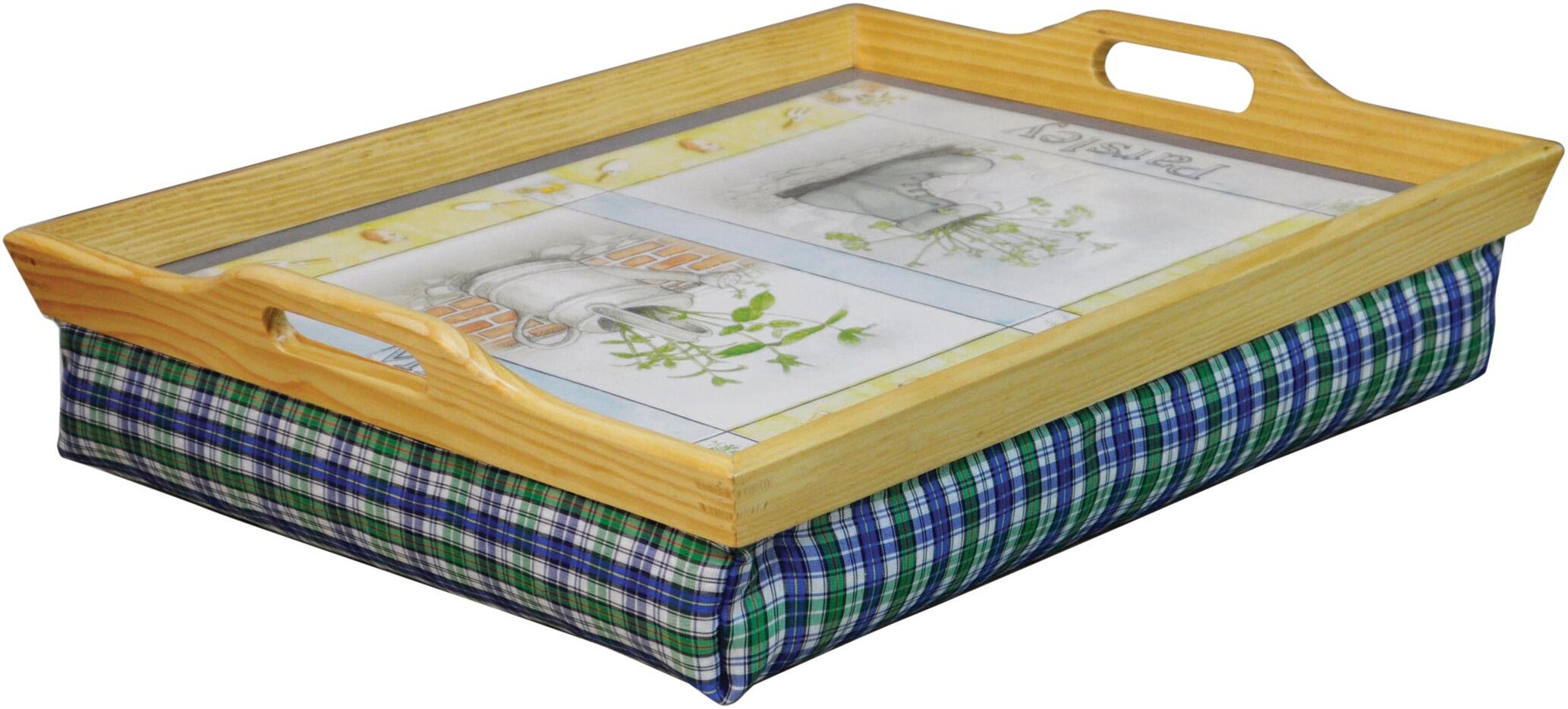 View Wooden Lap Tray with Cushion information