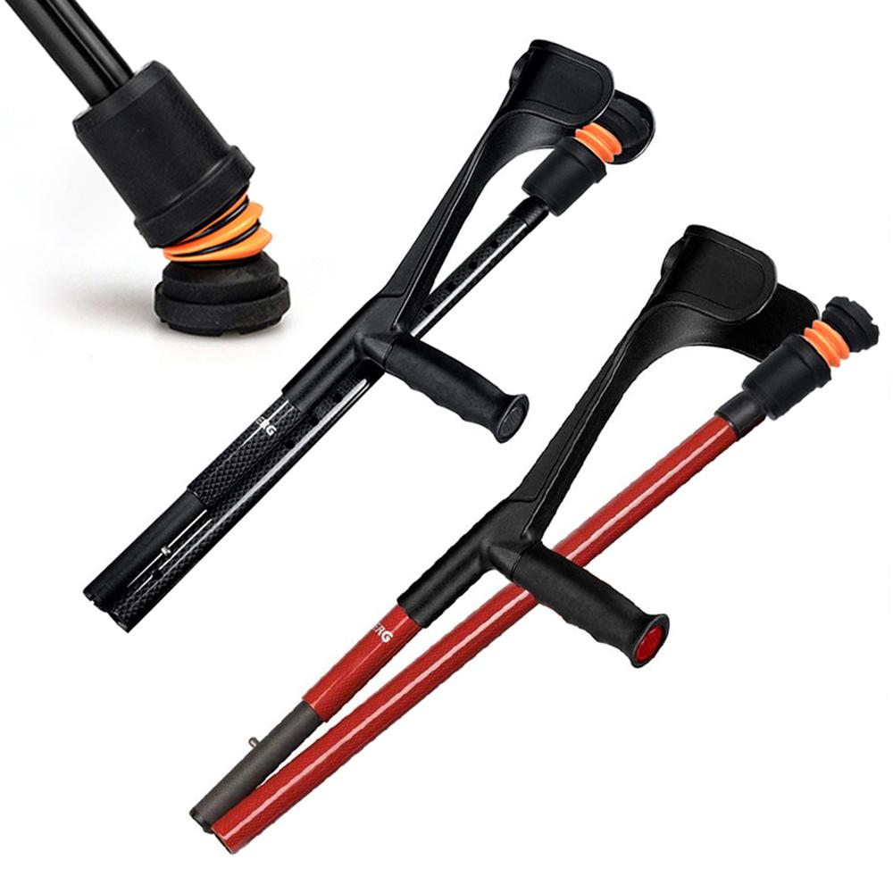 View Flexyfoot Soft Grip Shock Absorbing Carbon Fibre Folding Crutches Single Black information