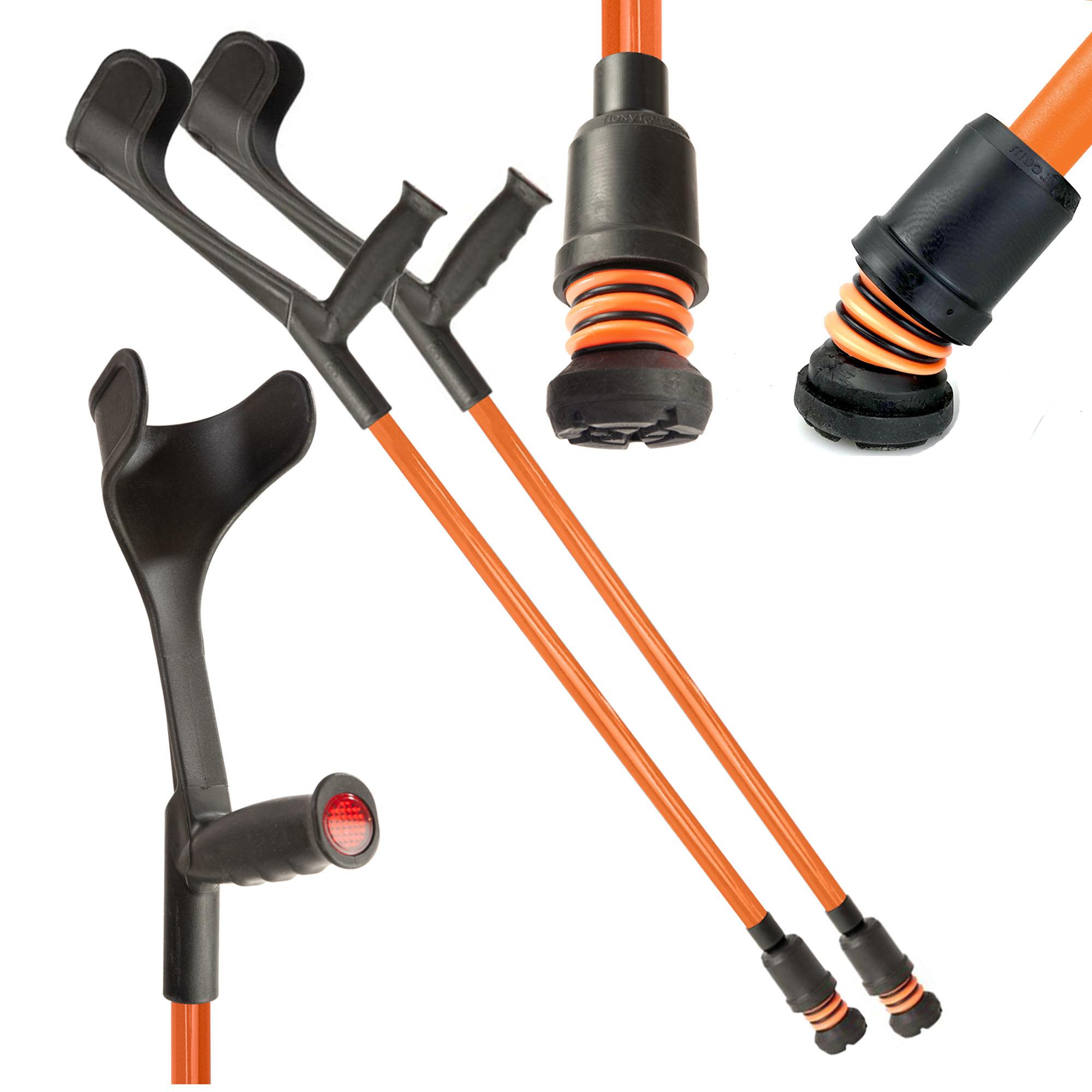 View Flexyfoot Soft Grip Shock Absorbing Open Cuff Crutches Orange information