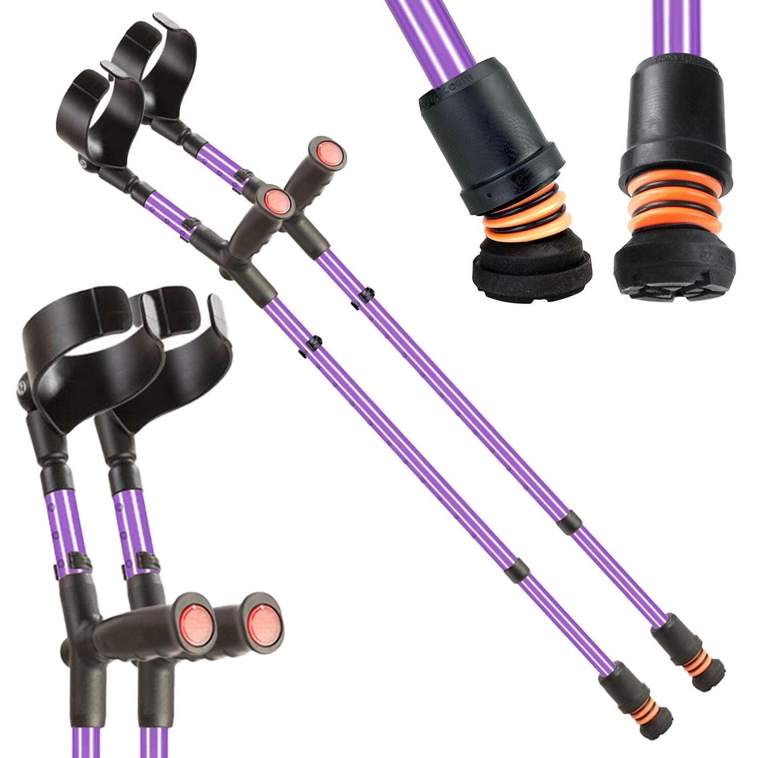 View Flexyfoot Soft Grip Shock Absorbing Crutches Lilac information