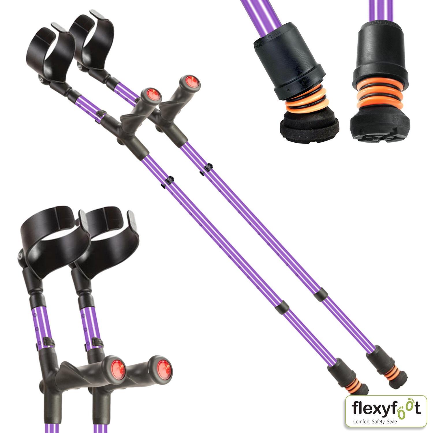 View Flexyfoot Comfort Grip Shock Absorbing Crutches Lilac Pair information