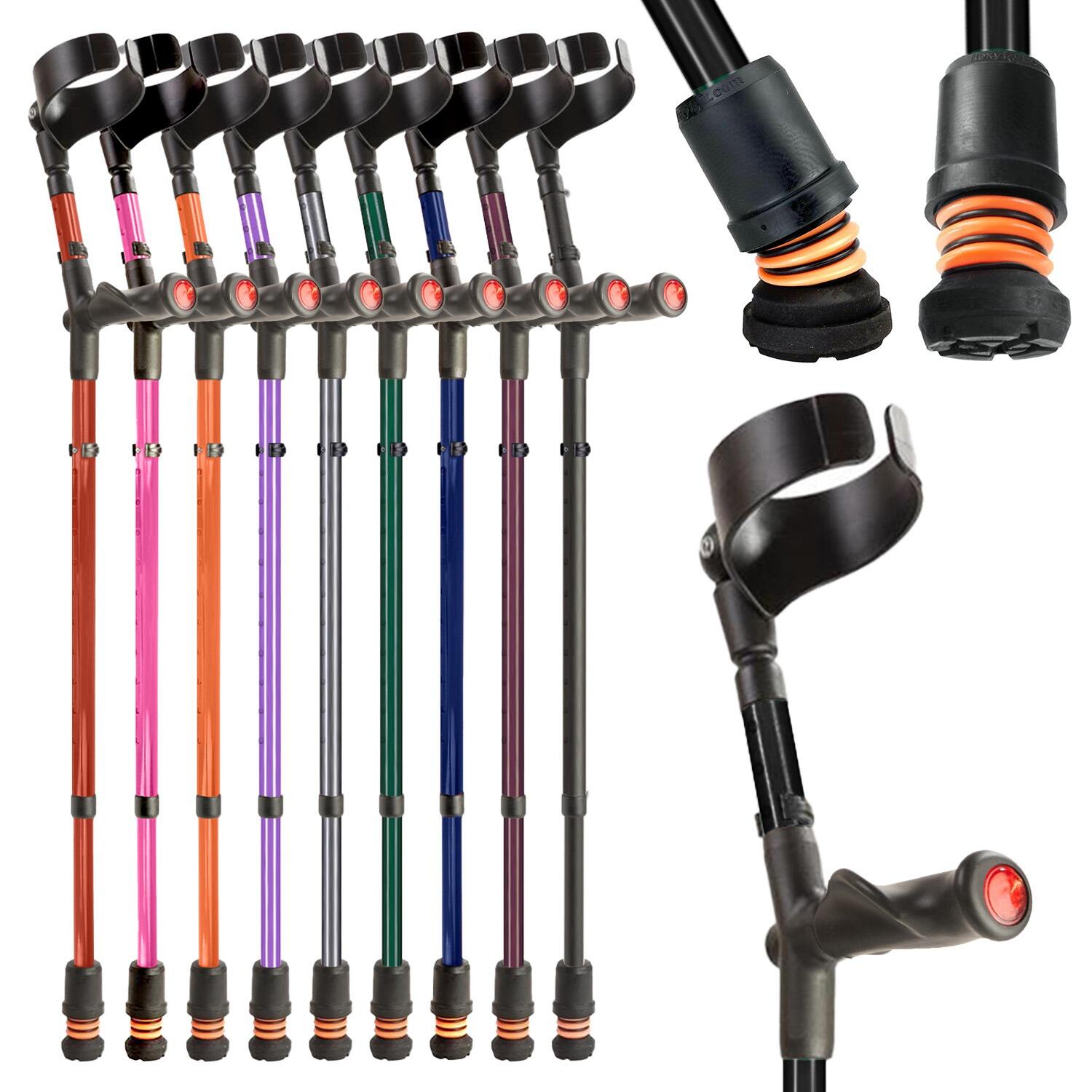 View Flexyfoot Comfort Grip Shock Absorbing Crutches Pair Textured Black information