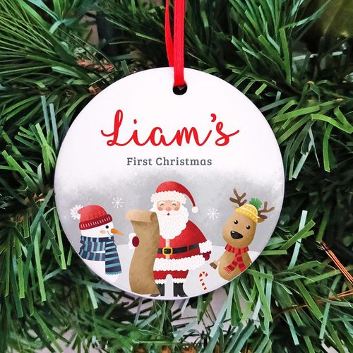 frame my name, christmas keepsakes, christmas tree decorations