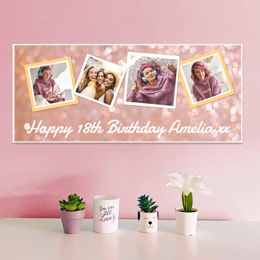 frame my name, personalised birthday banners, 18th party banners